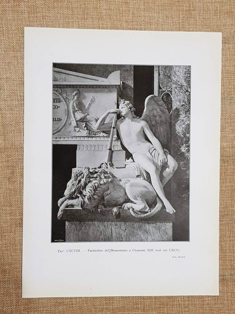 Vaticano 1917 Monumento Papa Clemente XIII Canova Particolare Basilica S.Pietro