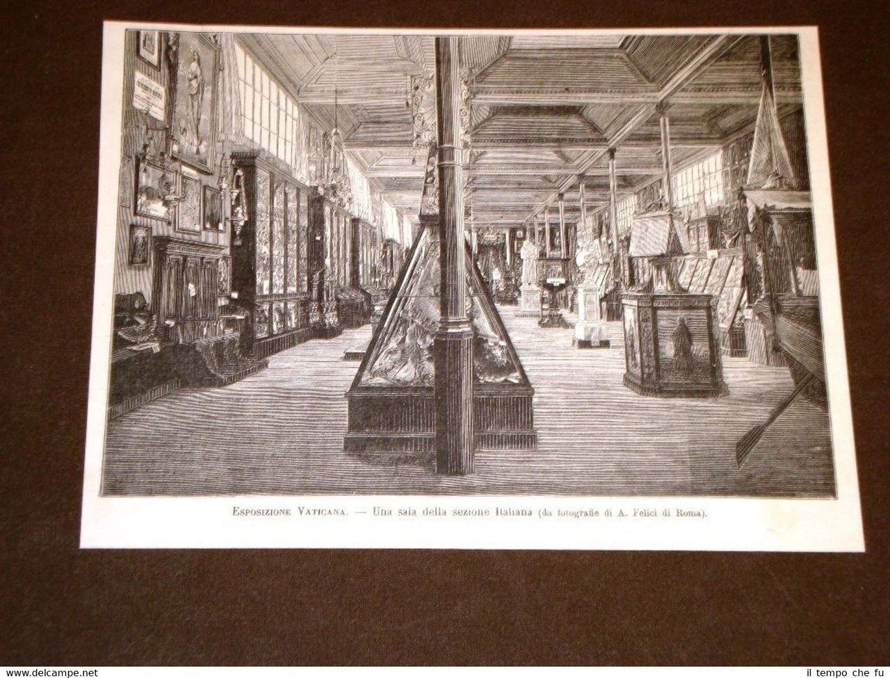 Vaticano L'Esposizione Vaticana nel 1888 Sala della sezione dell'Italia