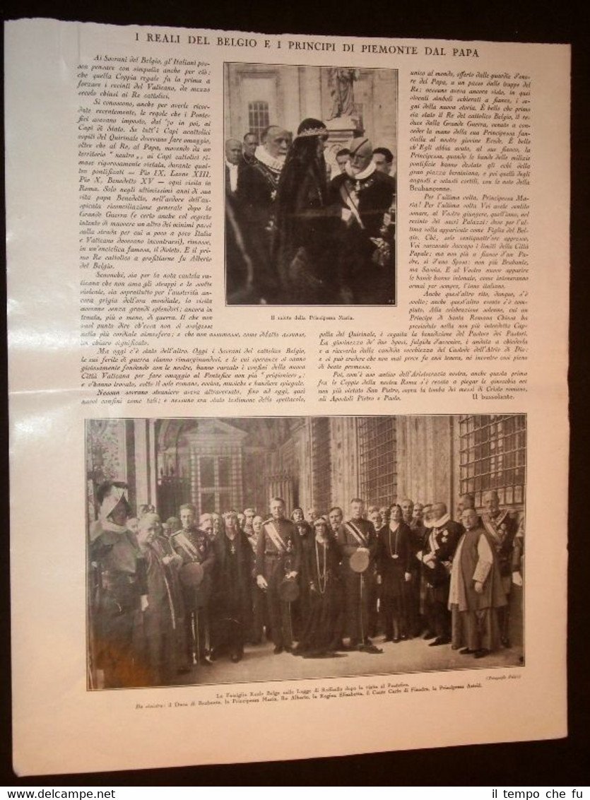 Vatinano nel 1930 Reali del Belgio dal Papa + Danza …