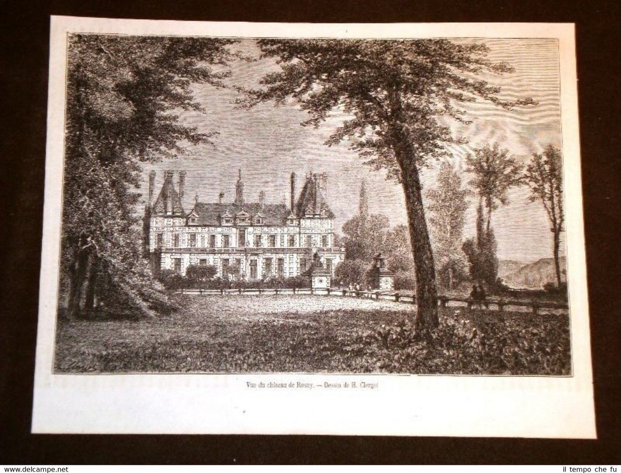 Veduta del Castello di Rosny nel 1871 Disegno di H. …