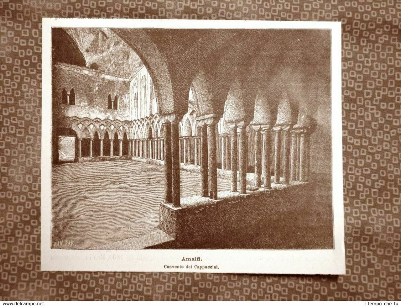 Veduta del Convento dei Cappuccini di Amalfi del 1894 Salerno …