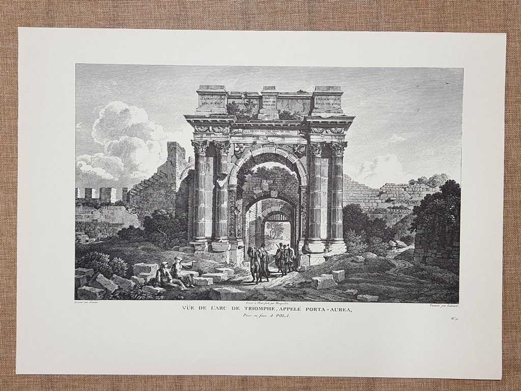 Veduta dell'Arco di trionfo o Porta aurea Pola Istria Croazia …