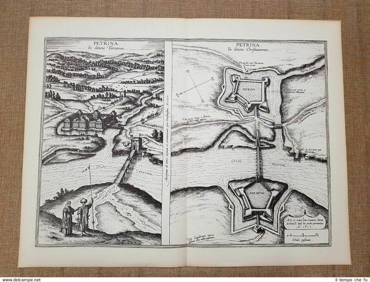 Veduta della città di Petrinja Croatia Anno 1618 Braun e … | Immagine principale