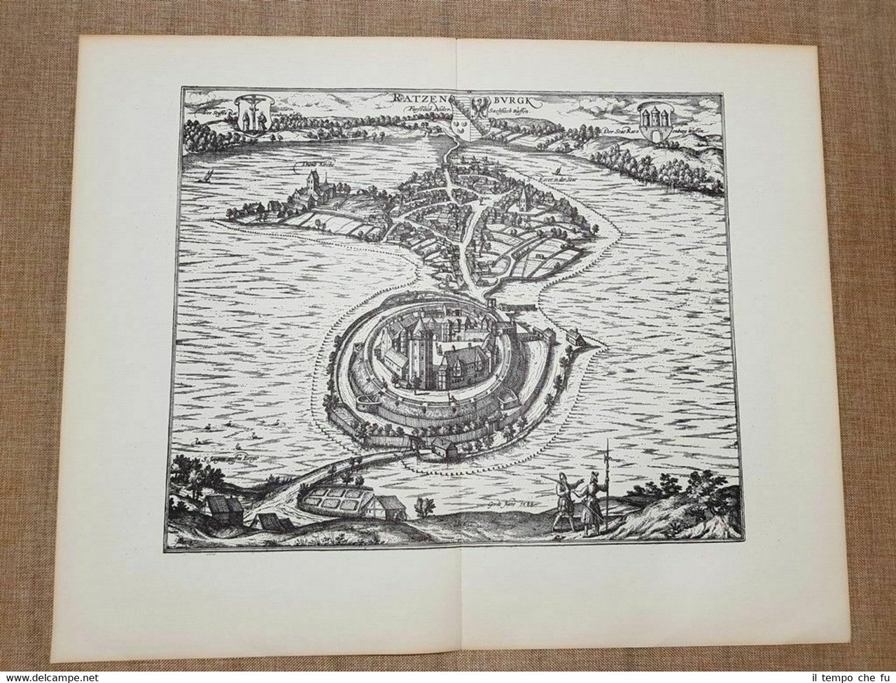 Veduta della città di Ratzeburg del 1596 Georg Braun e …