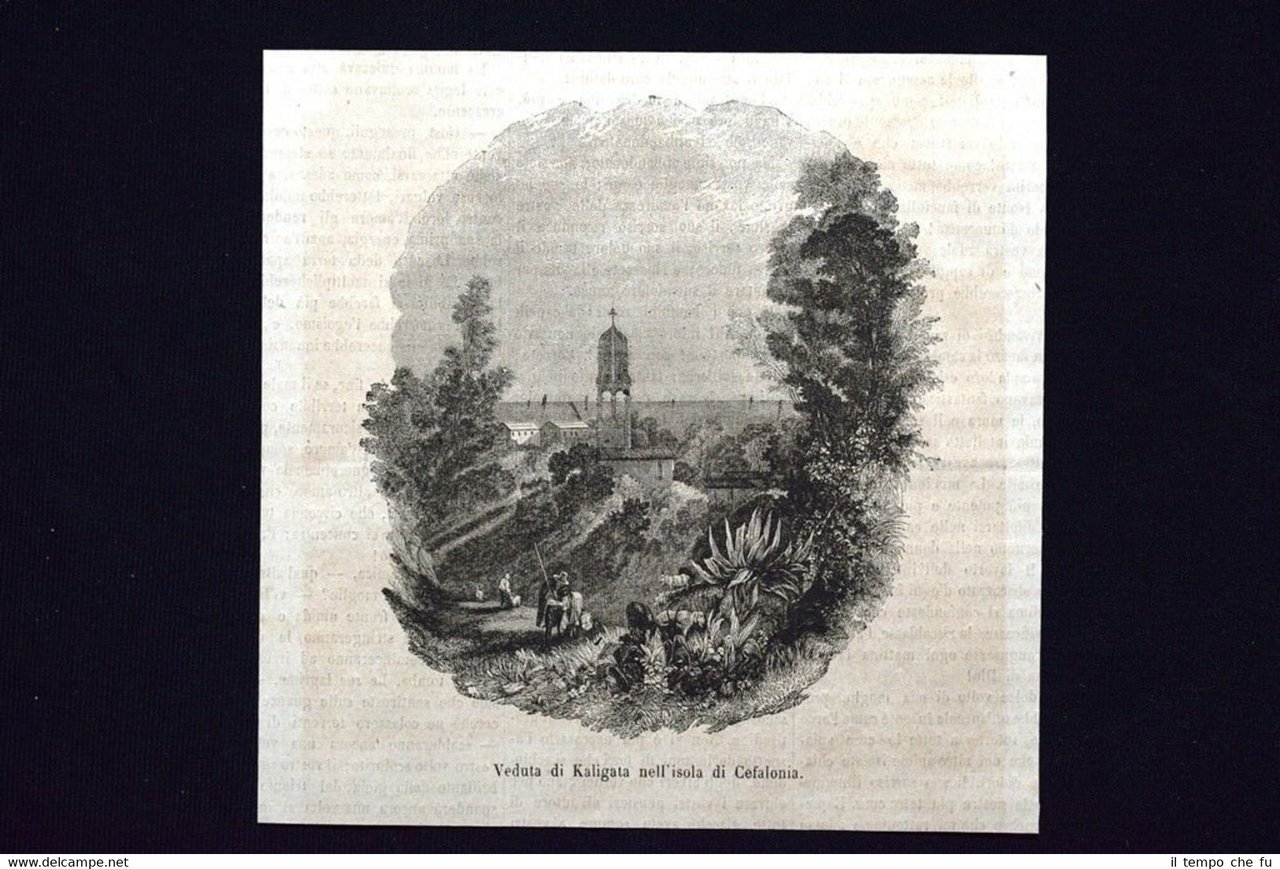 Veduta di Kaligata nell'isola di Cefalonia, in Grecia Incisione del …