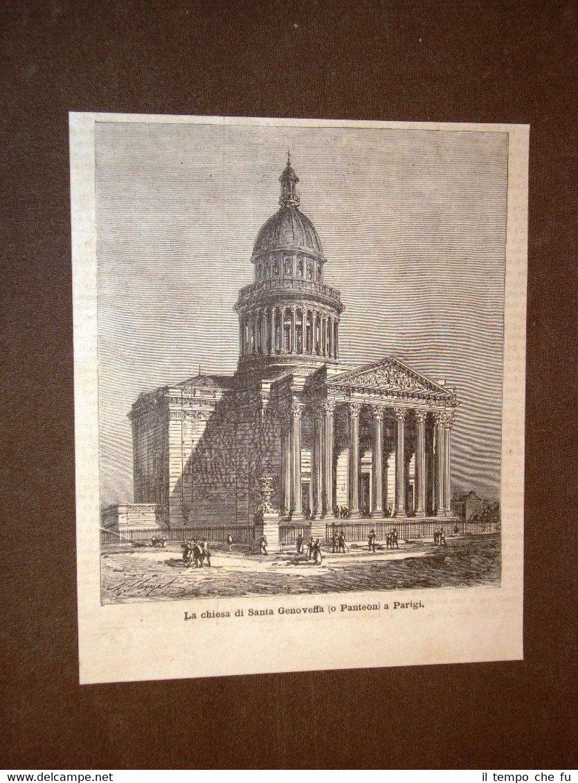Veduta di Parigi nel 1884 Chiesa di Santa Genoveffa o …