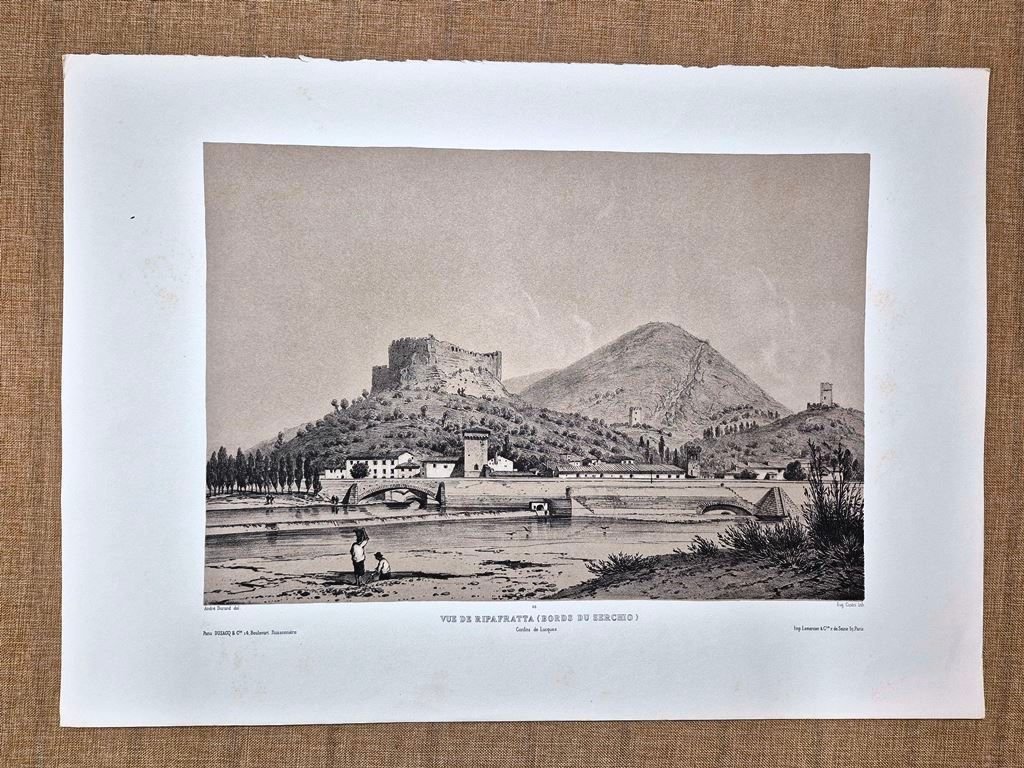 Veduta di Ripafratta Serchio Tra Lucca e Pisa Durand Ciceri …