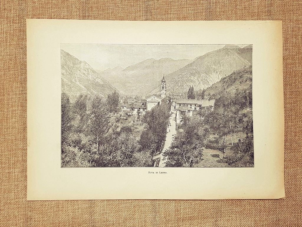 Veduta di Riva di Ledro del 1898 Valle di Ledro …