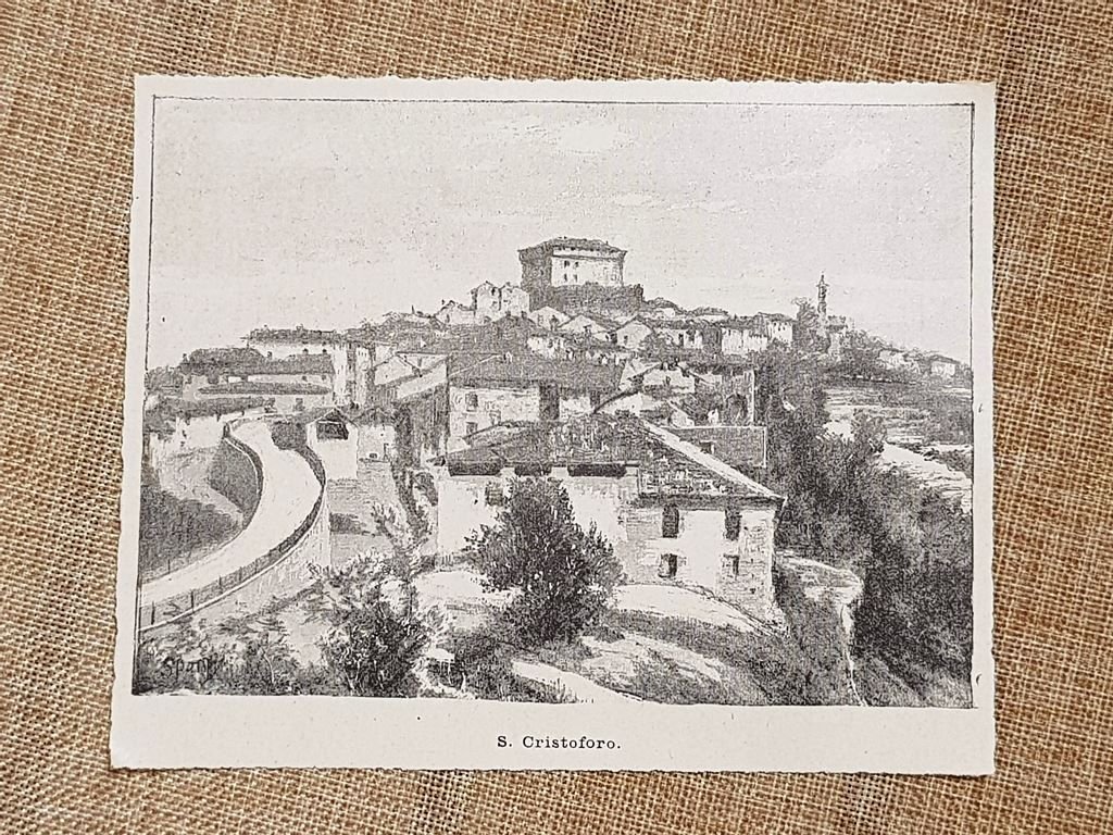 Veduta di San Cristoforo nel 1896 Alessandria Piemonte