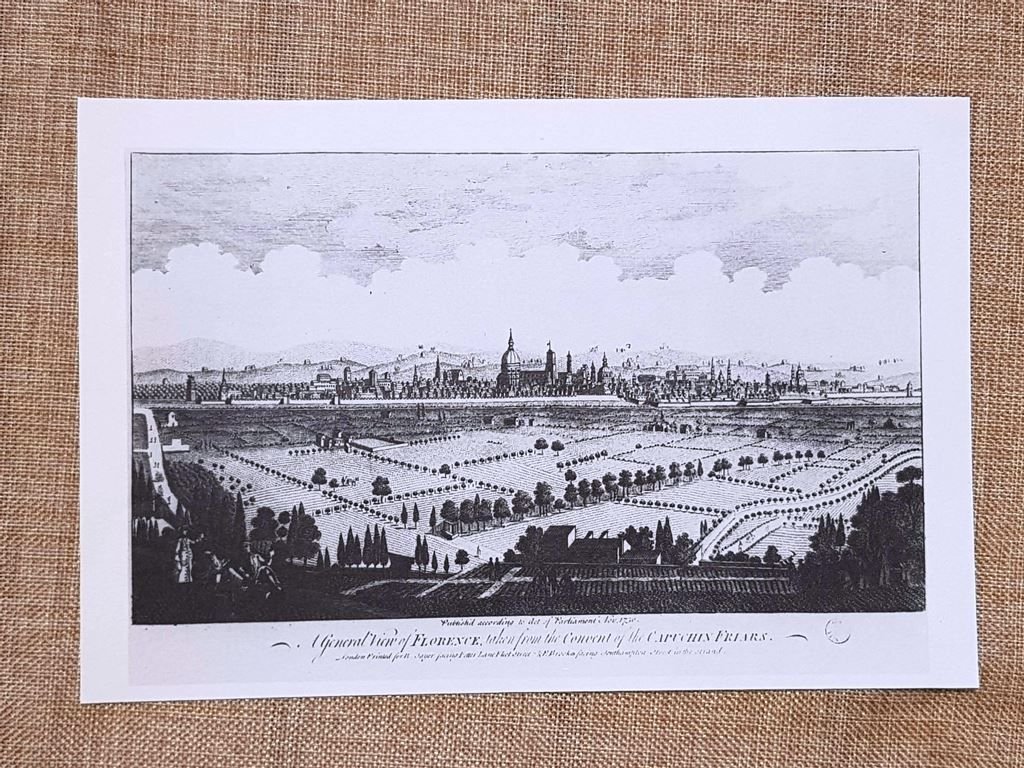 Veduta generale di Firenze Toscana Anno?1746 Pfeffel e Zocchi Ristampa
