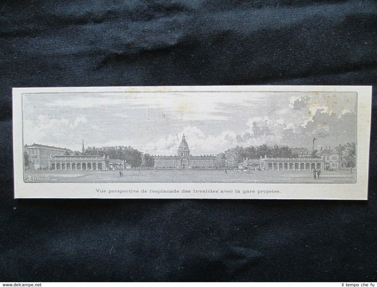 Veduta prospettica della spianata degli Invalidi Incisione del 1894