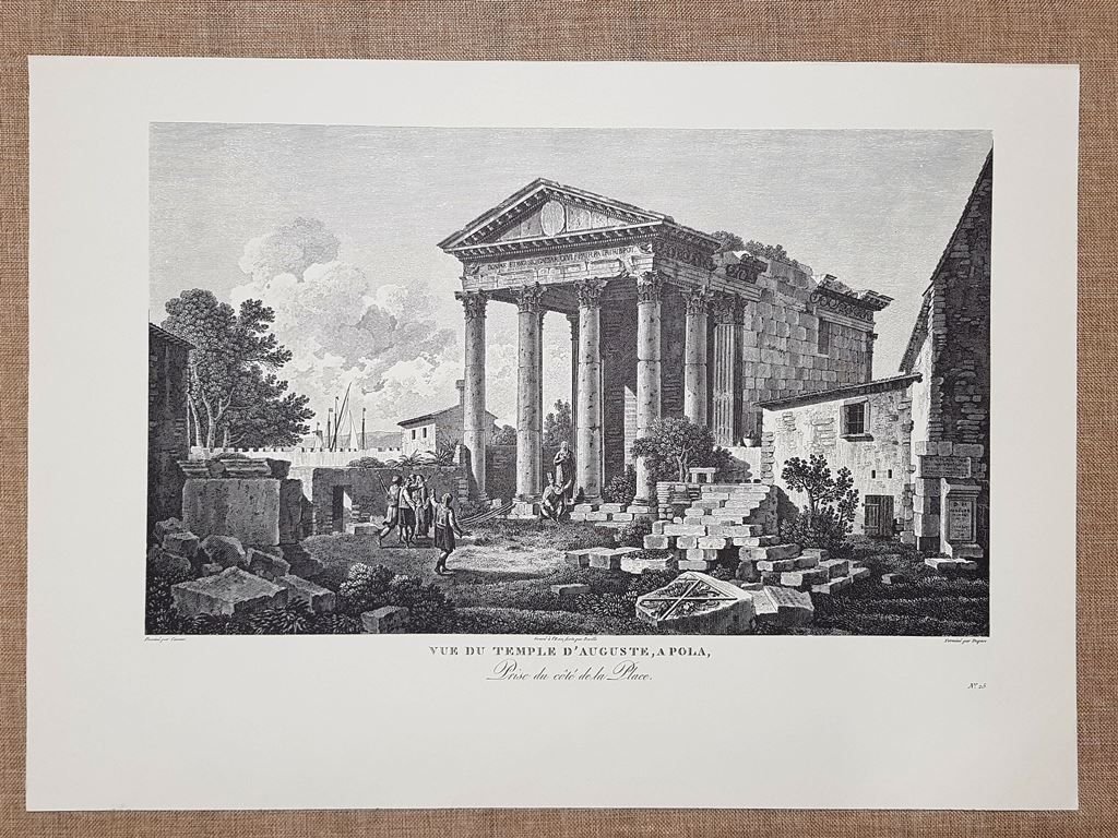Veduta Tempio di Augusto e della dea Roma Pola Istria …