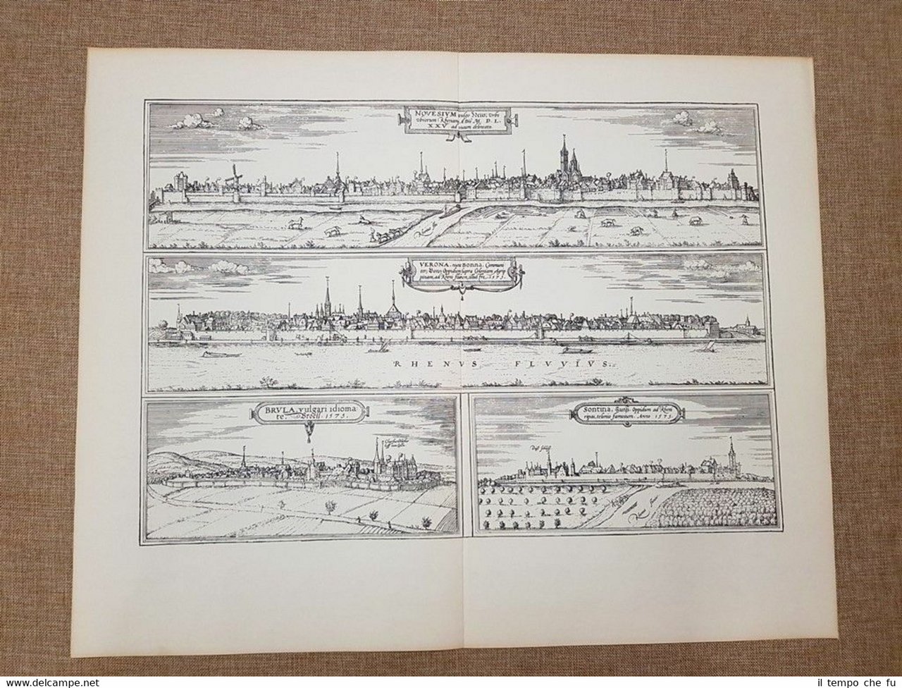 Vedute città Neuss Bonn Bruhl Zons Germania Anno 1575 Braun … | Immagine principale