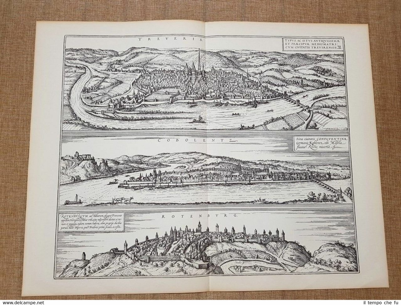 Vedute della città di Trier, Koblenz and Rothenburg Braun e …