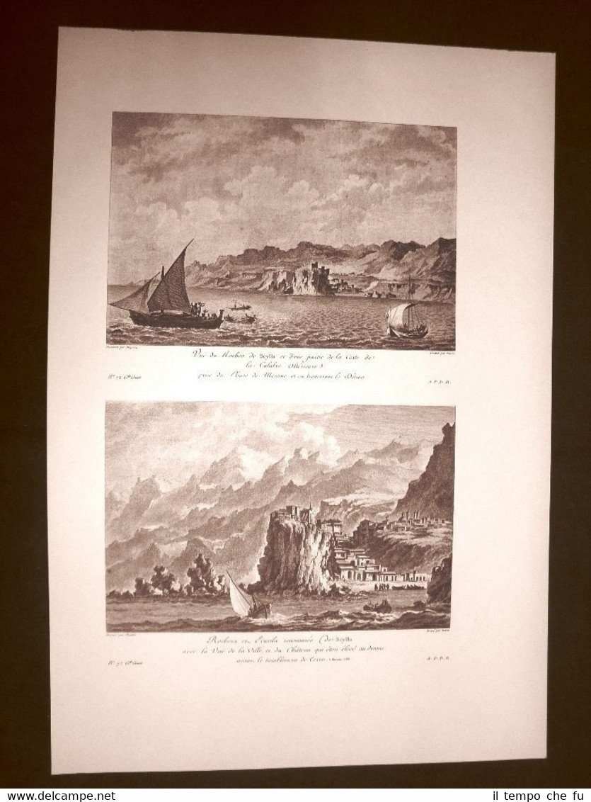 Vedute delle rocce, città e Castello di Scilla Voyage Pittoresque …