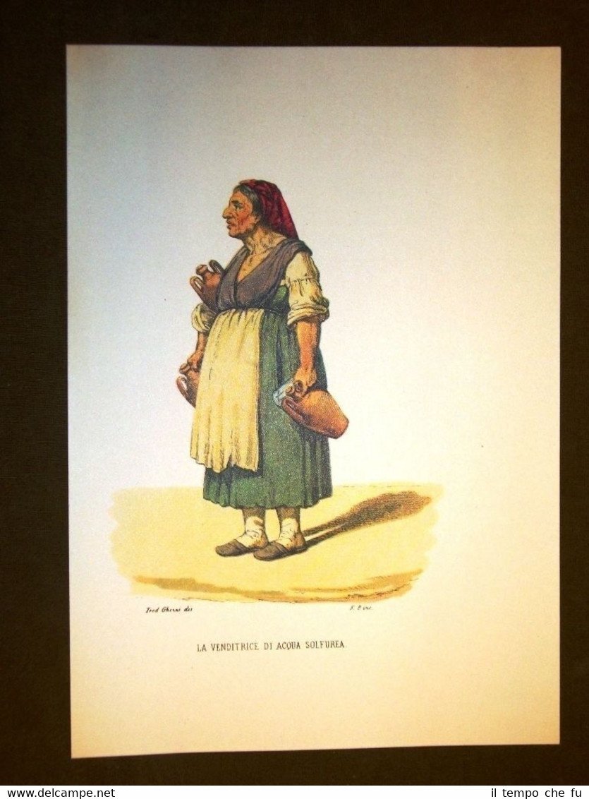 Venditrice acqua solfurea Usi costumi di Napoli Francesco de Bourcard … | Immagine principale