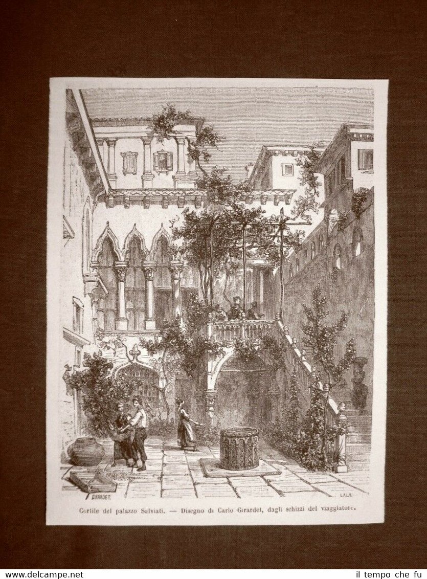 Venezia nel 1863 Il cortile del Palazzo Salviati Veneto
