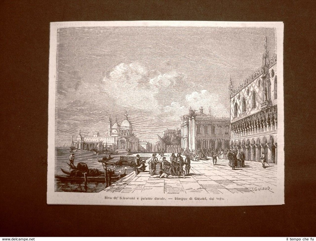 Venezia nel 1863 Riva de' Schiavoni e Palazzo Ducale Veneto