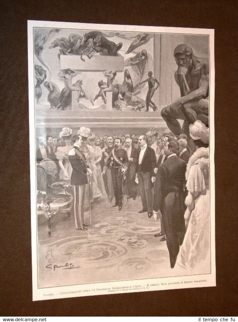 Venezia nel 1907 VII Esposizione internazionale d'Arte Discorso Ministro Rava