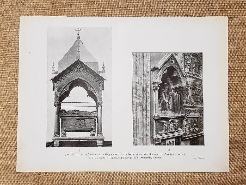 Verona nel 1917 Monumento Guglielmo di Castelbarco e a Tommaso …