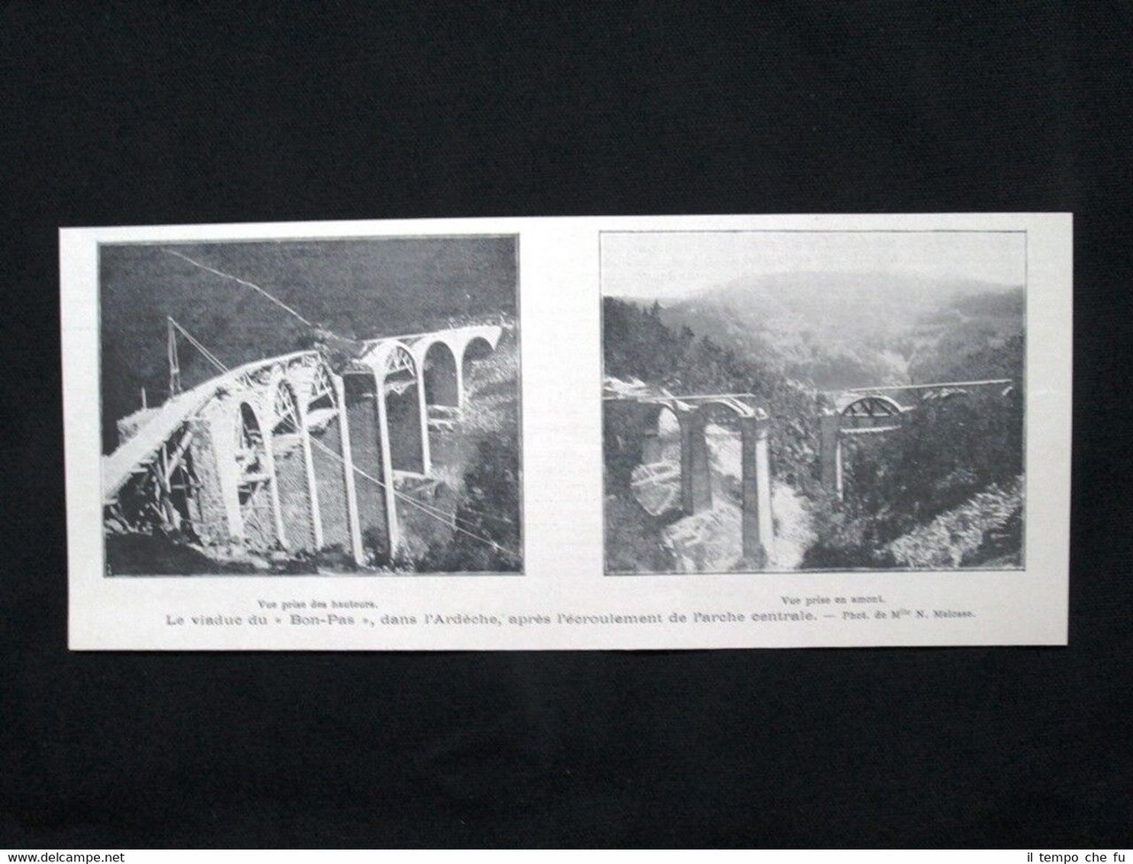 Viadotto del "Bon Pas", nell'Ardeche, dopo crollo arco centrale Stampa …