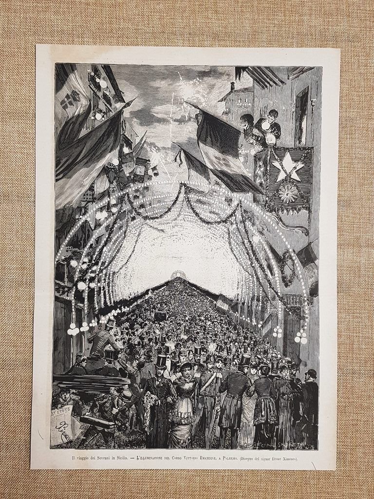 Viaggio Re Umberto I di Savoia Regina Margherita Sicilia nel …