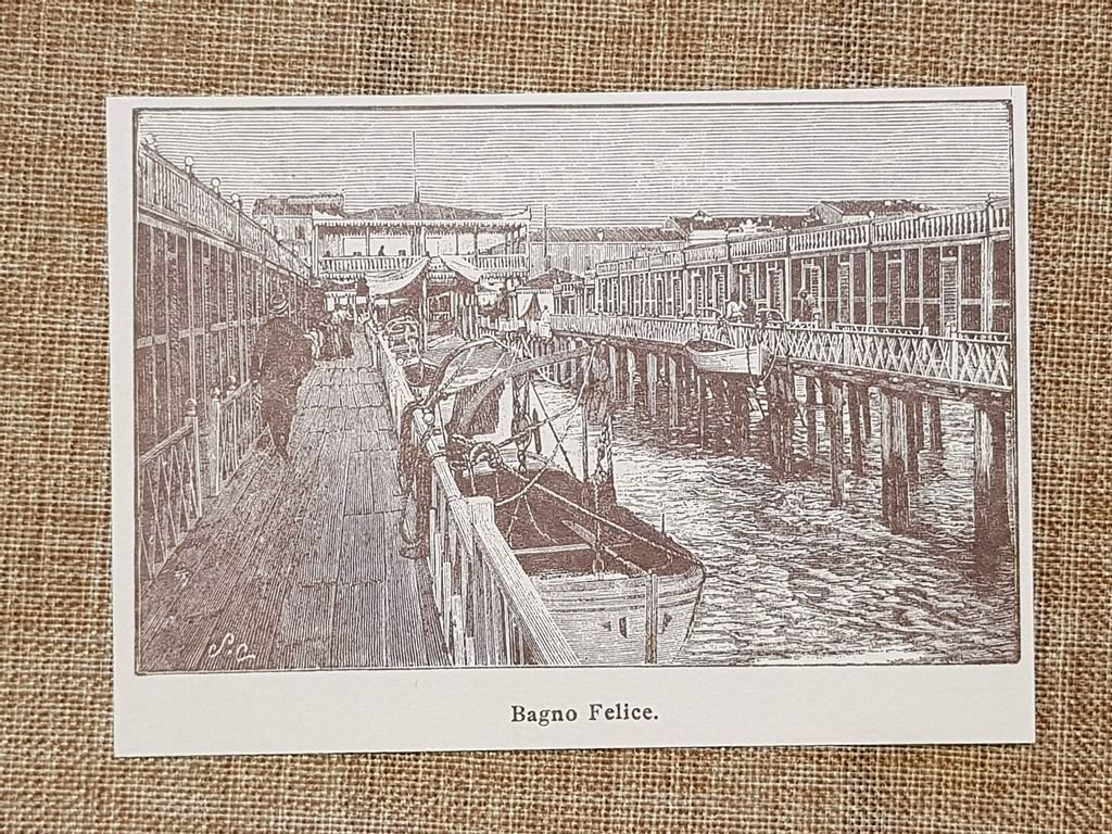 Viareggio nell'800 Bagno Felice Lucca Toscana