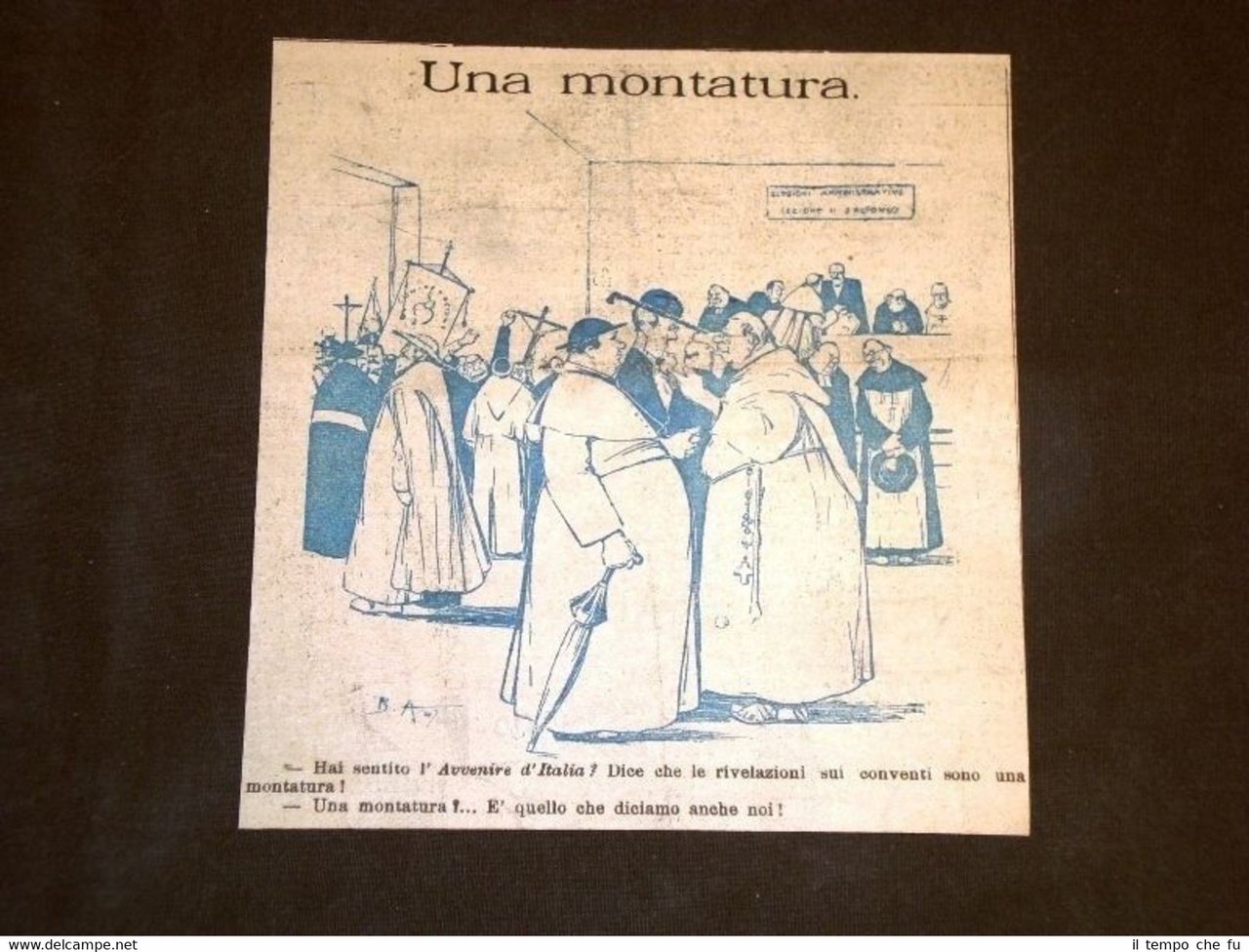 Vignetta d'Epoca Chiesa e scandali sessuali dei Preti Una montatura