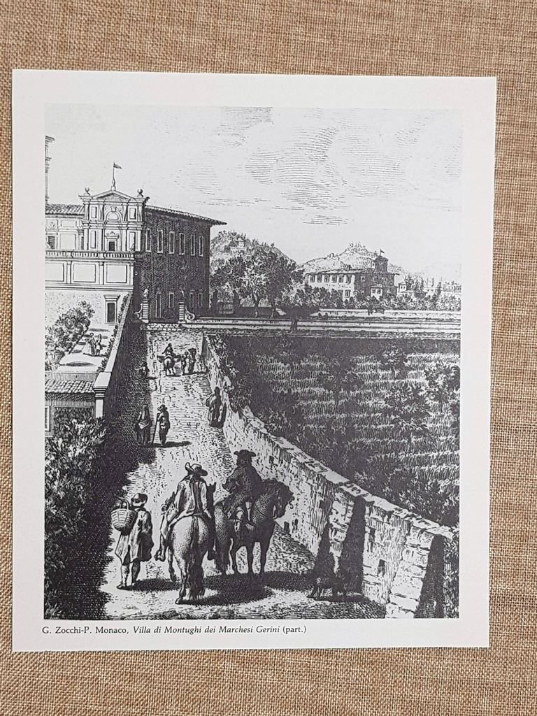 Villa di Montughi dei Marchesi Gerini (particolare) Zocchi Monaco 1744 …