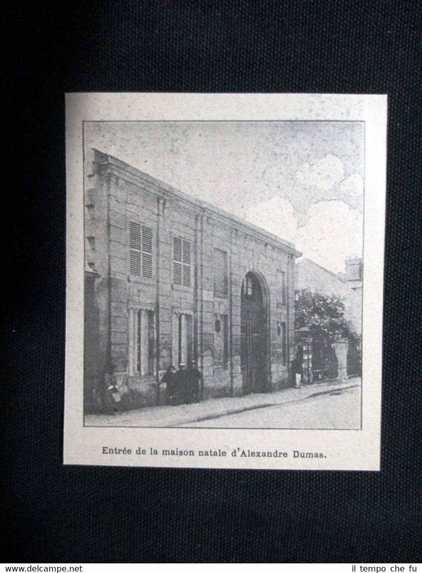 Villers-Cotterets,Francia-Ingresso della casa di Alexandre Dumas Stampa del 1902 | Immagine principale