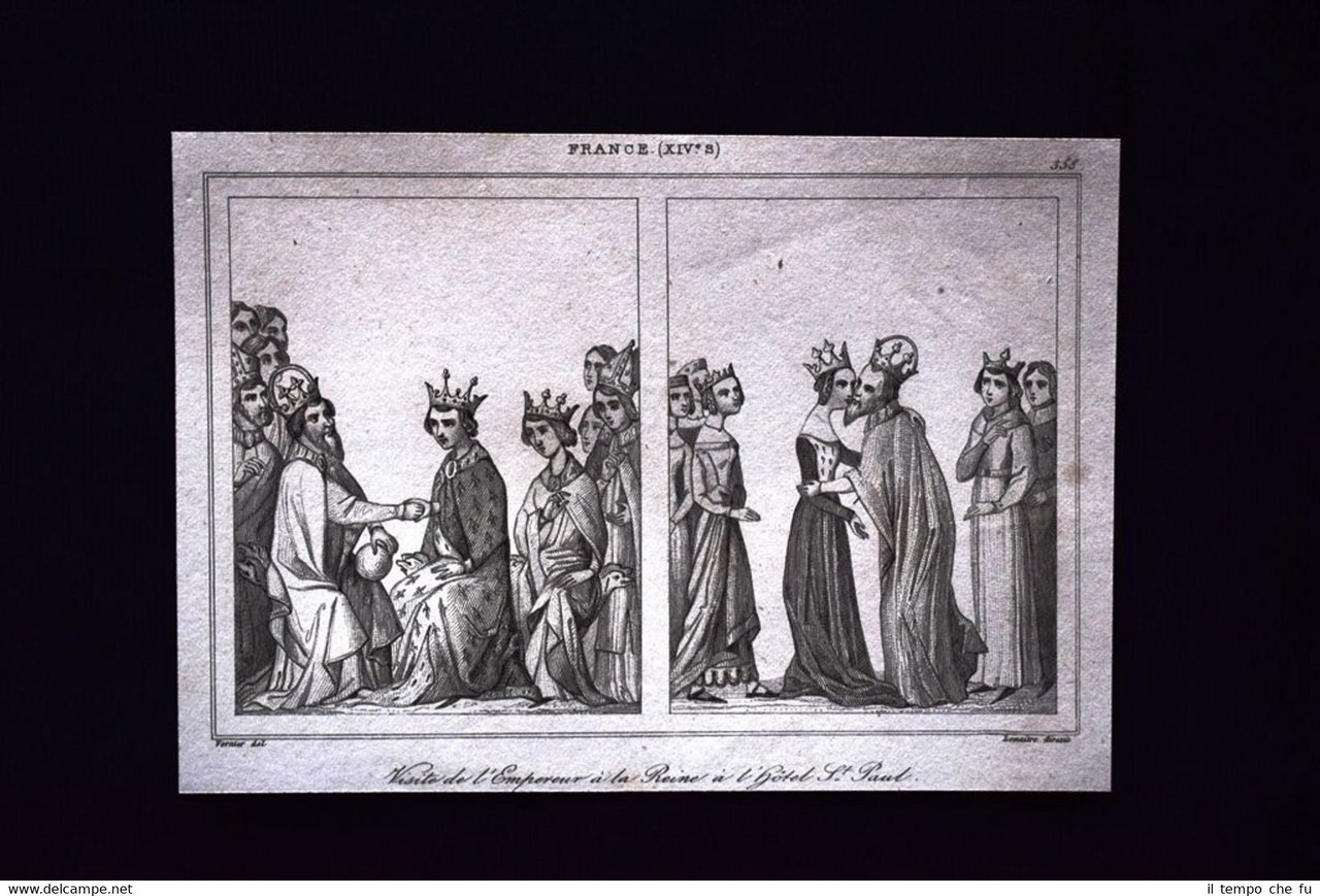 Visite de l'Empereur Charles IV, France Incisione del 1850 L'Univers … | Immagine principale