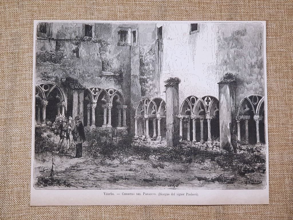 Viterbo nel 1881 Il Chiostro della Chiesa di Santa Maria …