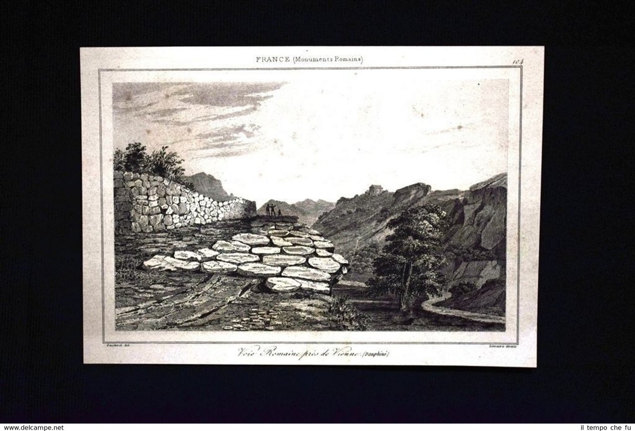 Voie Romaine pres de Vienne, France Incisione del 1850 L'Univers … | Immagine principale