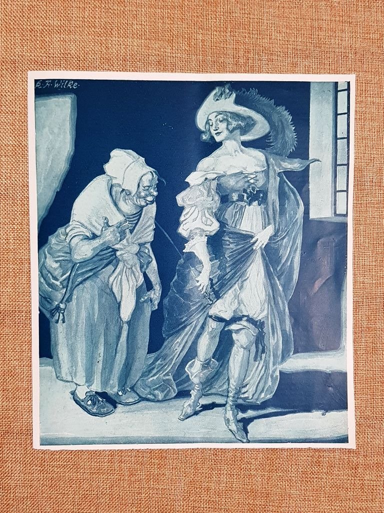 Wilke Composizione Anziana e giovane donna Stampa del 1932 | Immagine principale