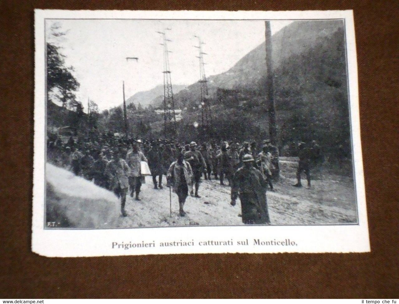 WW1 1a guerra mondiale del 1914-1918 Prigionieri d'Austria catturati Monticello | Immagine principale