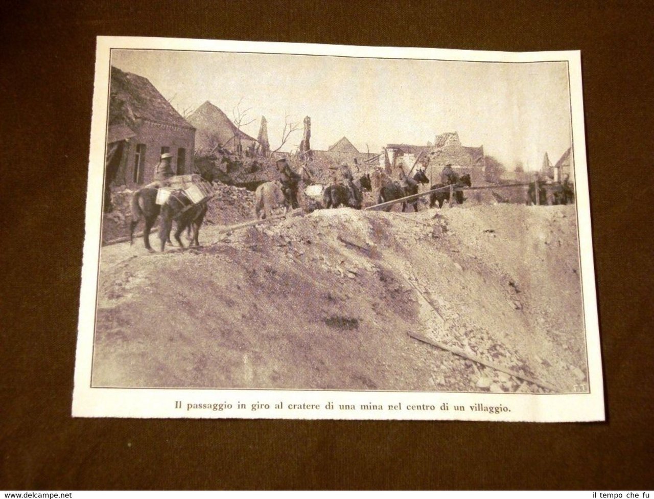 WW1 Grande guerra 1914-1918 Francia nel 1917 Passaggio giro cratere …