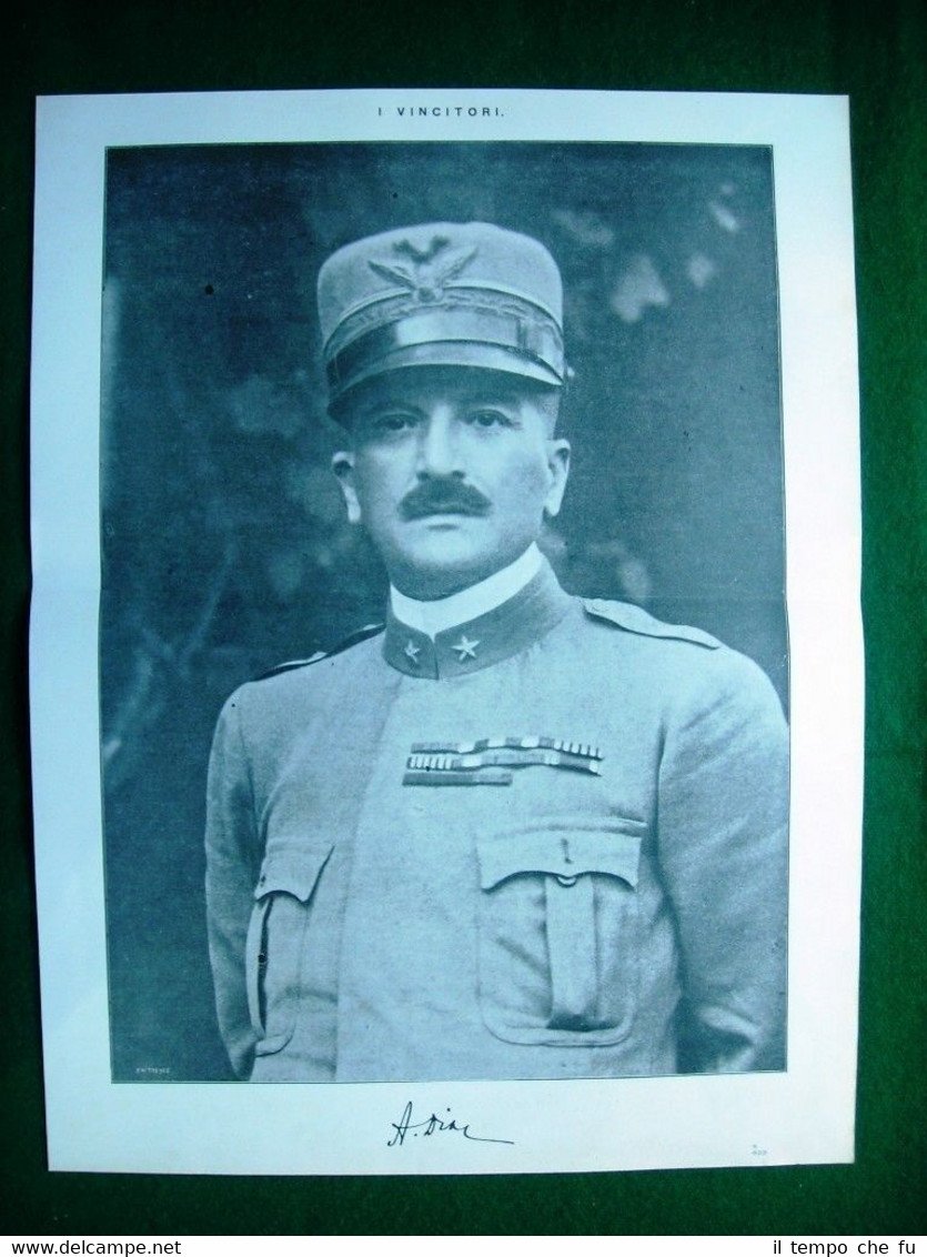 WW1 Guerra Mondiale 1918 Armando Diaz + il generale Pietro …