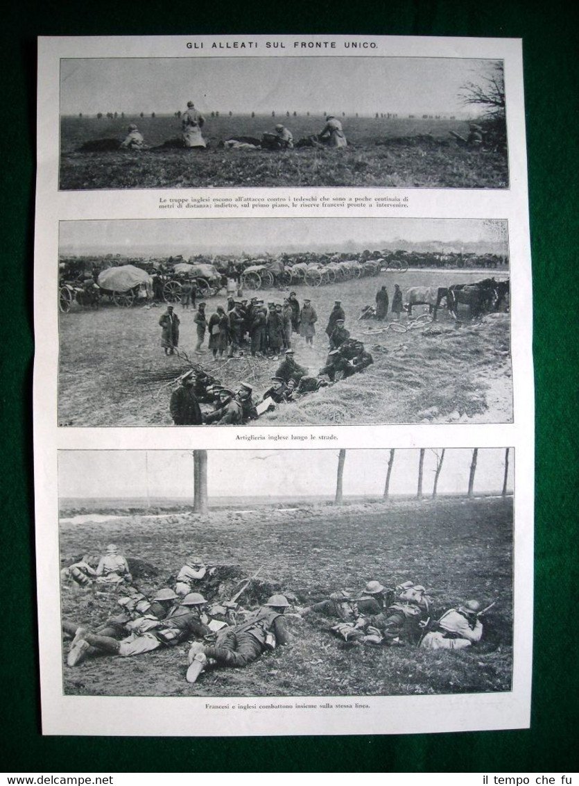 WW1 Guerra Mondiale 1918 artiglieria e truppe inglesi + medaglia …