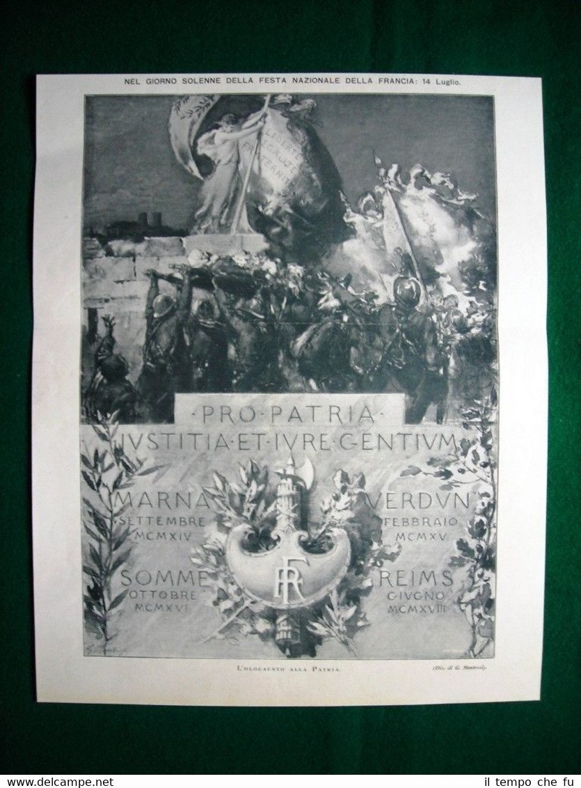 WW1 Guerra Mondiale 1918 Festa nazionale della Francia, l'olocausto alla … | Immagine principale