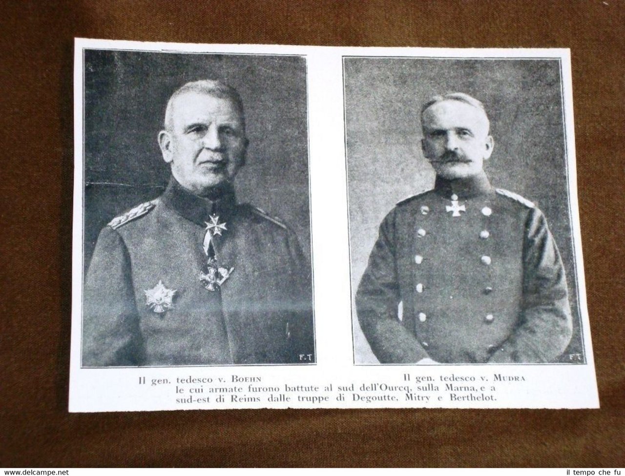 WW1 Prima guera mondiale 1914-1918 Il Generale von Boen e …