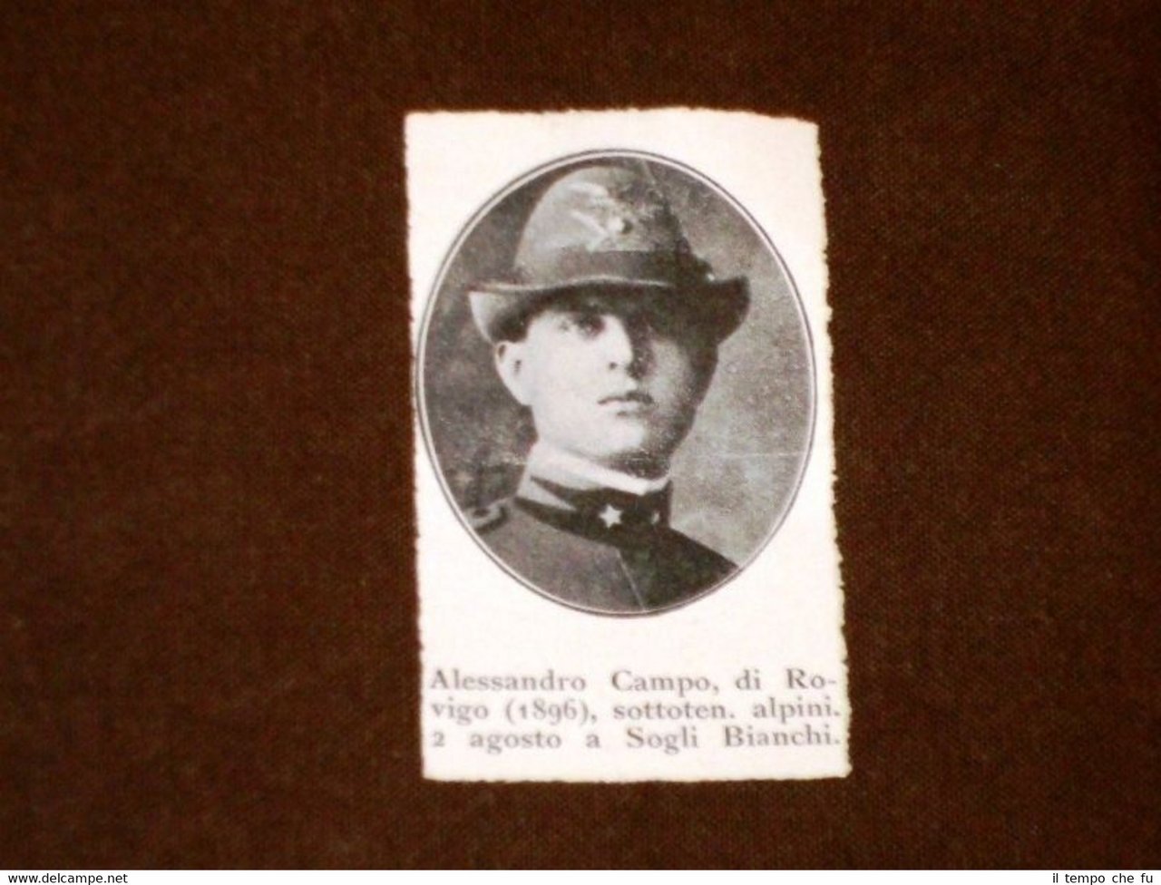 WW1 Prima Guerra Mondiale 1914 - 1918 Caduto Alpino Alessandro …