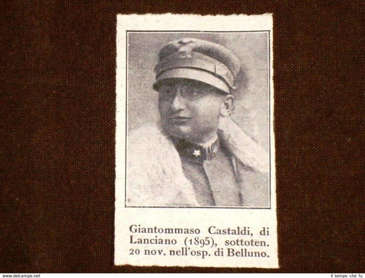 WW1 Prima Guerra Mondiale 1914 - 1918 Caduto Giantommaso Castaldi …