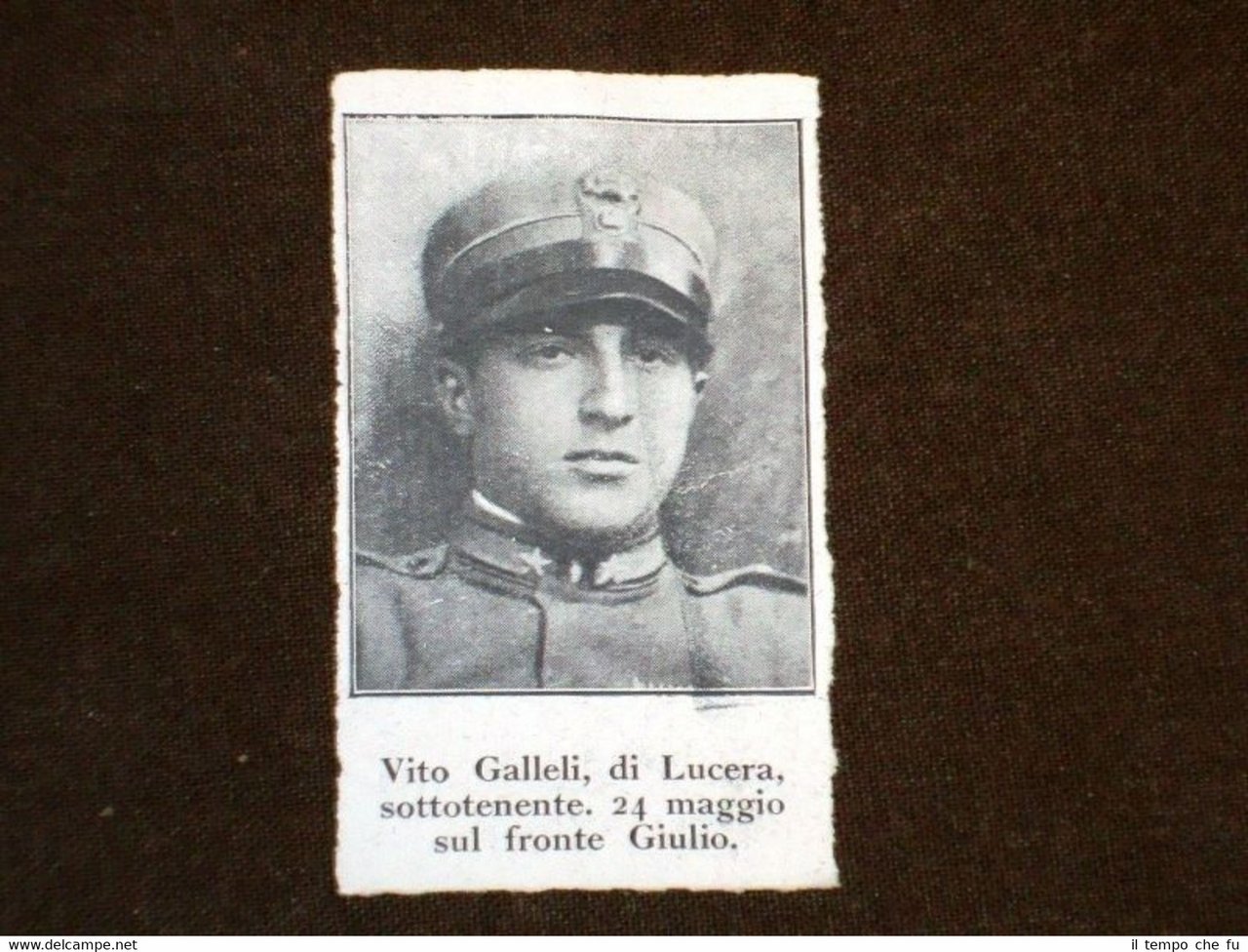 WW1 Prima Guerra Mondiale 1914 - 1918 Caduto Vito Galleli …