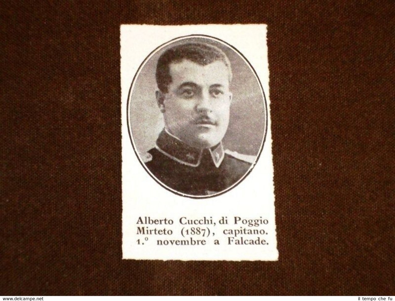 WW1 Prima Guerra Mondiale 1914-1918 Caduto Alberto Cucchi di Poggio …