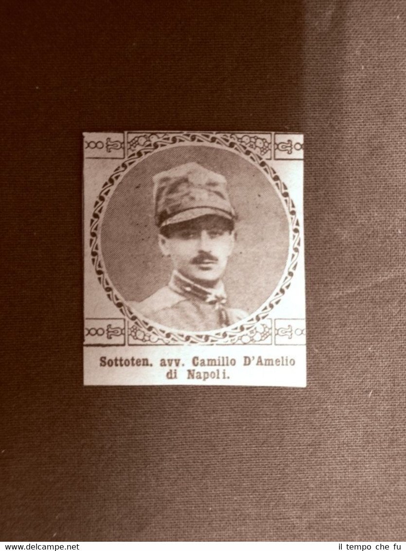 WW1 Prima guerra mondiale 1914-1918 Caduto Camillo D'Amelio di Napoli