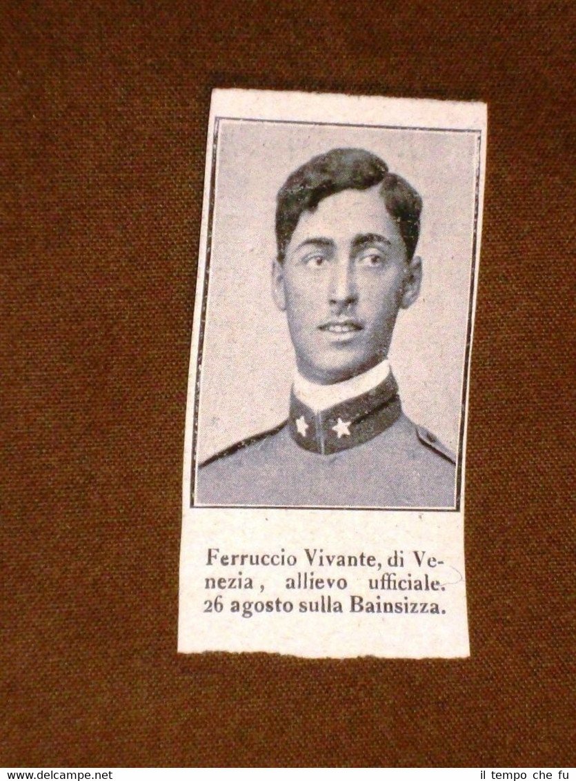 WW1 Prima guerra mondiale 1914-1918 Caduto Ferruccio Vivante di Venezia