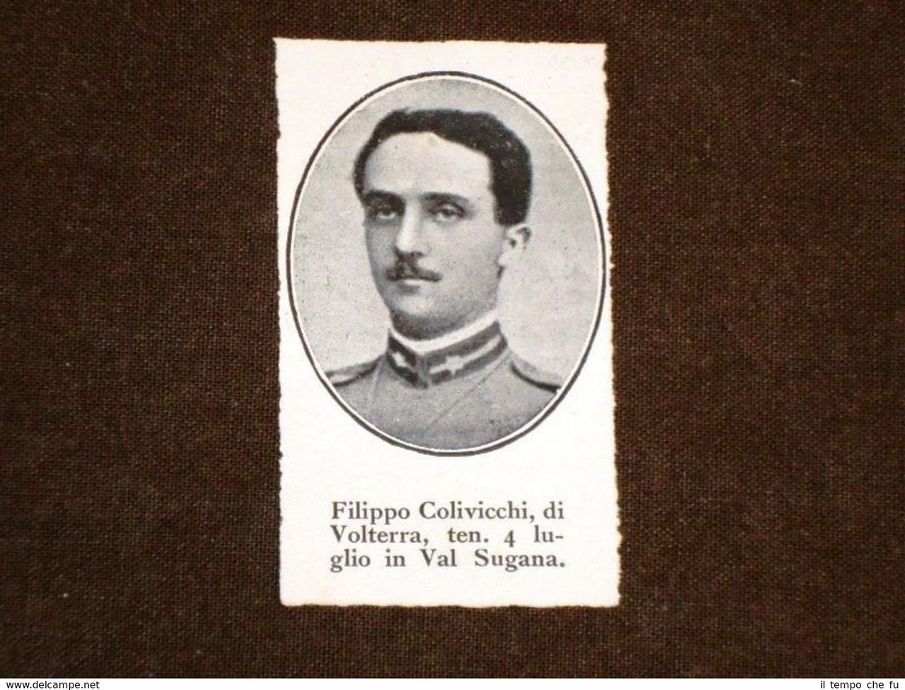 WW1 Prima Guerra Mondiale 1914-1918 Caduto Filippo Colivicchi di Volterra