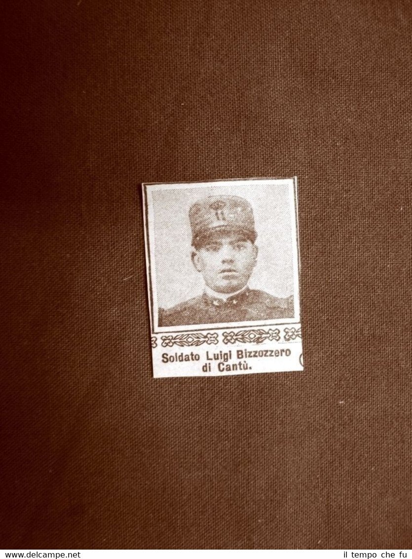 WW1 Prima guerra mondiale 1914-1918 Caduto Luigi Bizzozzero di Cantù