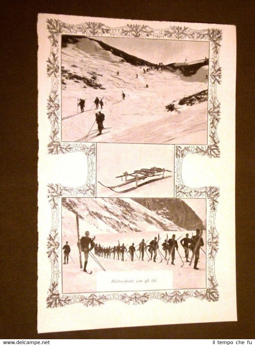 WW1 Prima guerra mondiale 1914-1918 Dietro front con gli sci …
