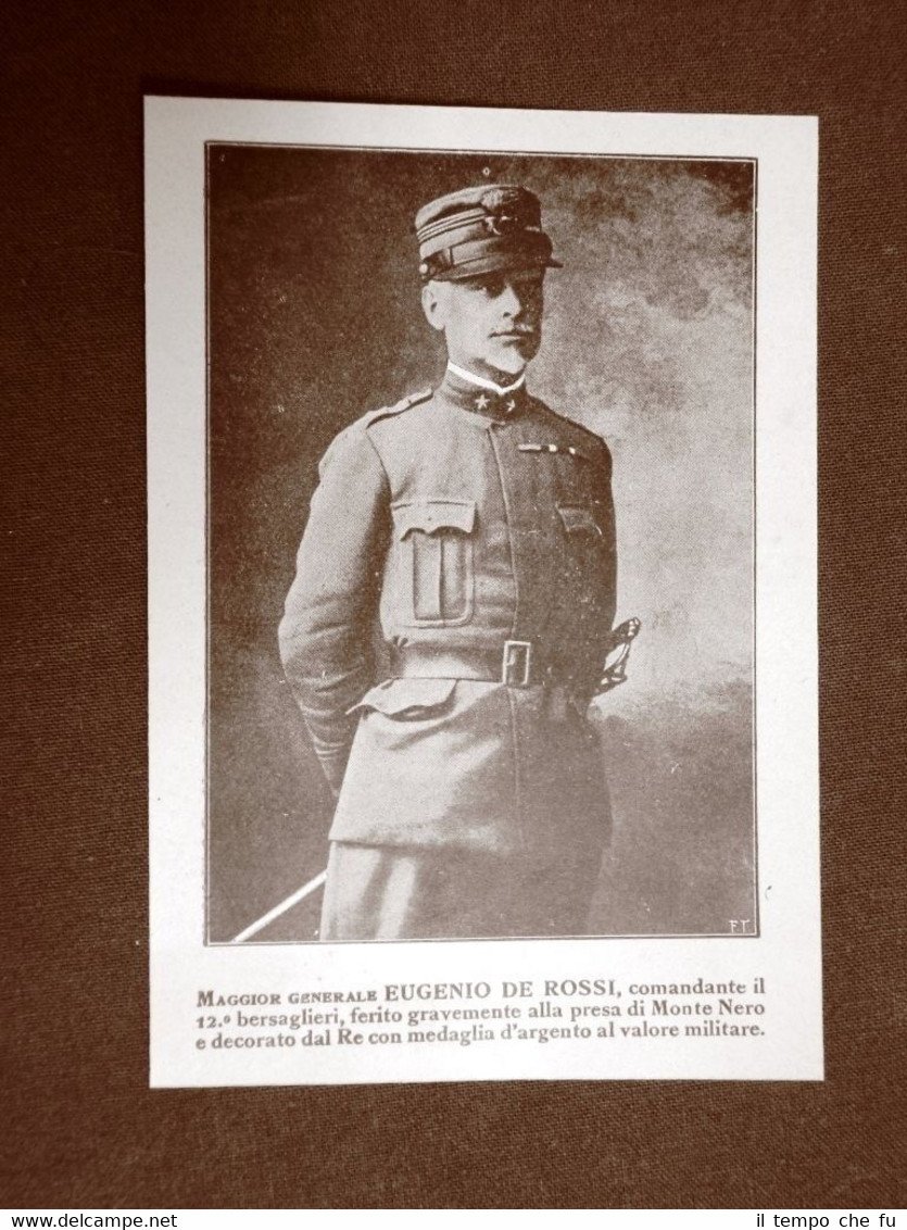 WW1 Prima guerra mondiale 1914-1918 Ferito Eugenio De Rossi Generale …